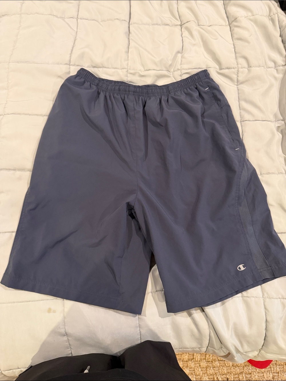 Champion Slate Blue Athletic Shorts with Elastic Waist
